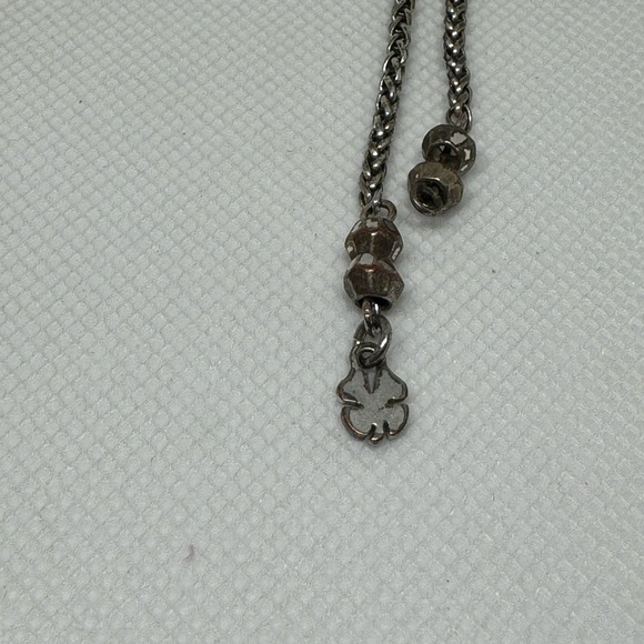 Lucky Brand Adjustable Silver-Tone Faux Turquoise Pendant Necklace - Picture 7 of 8